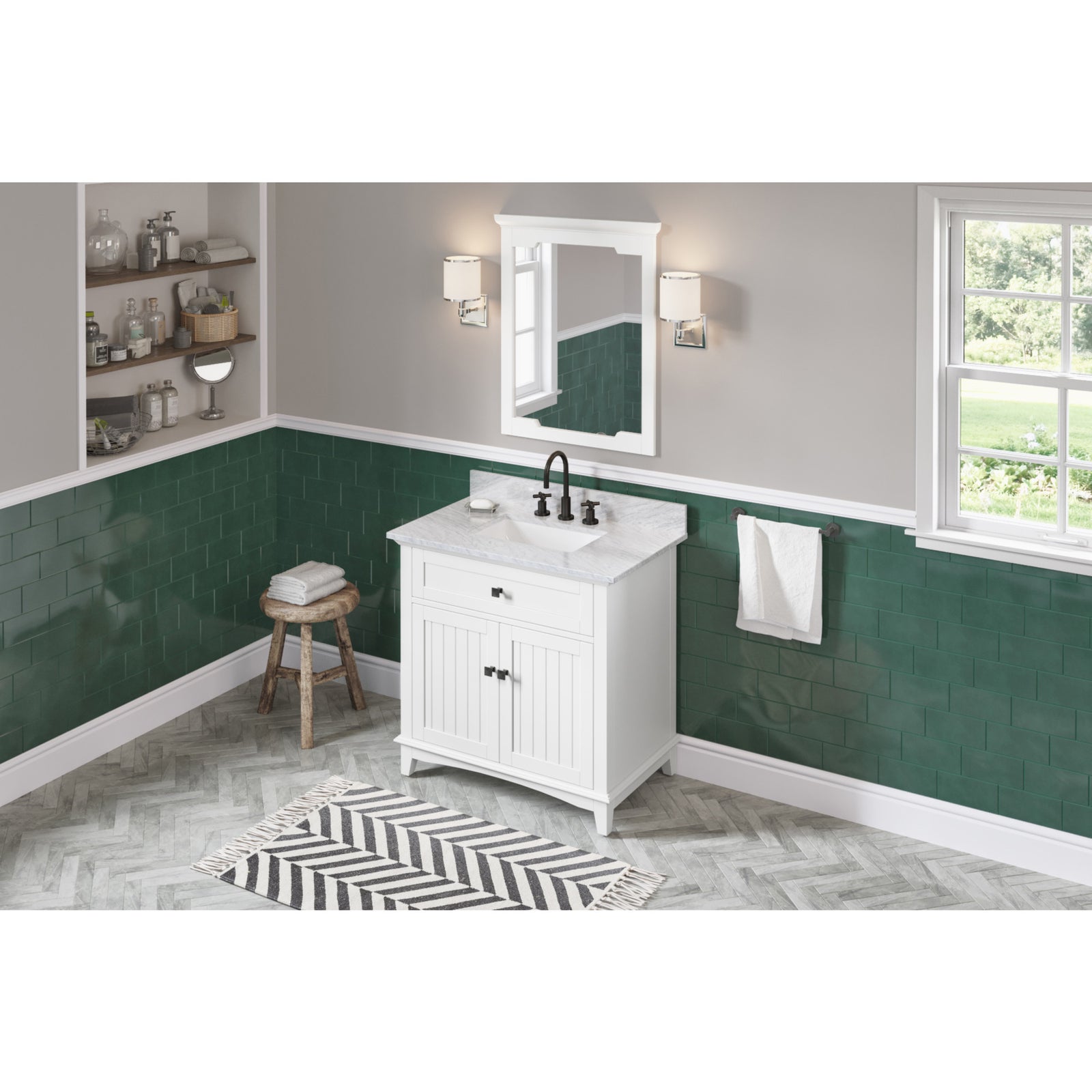 36" White Savino Vanity